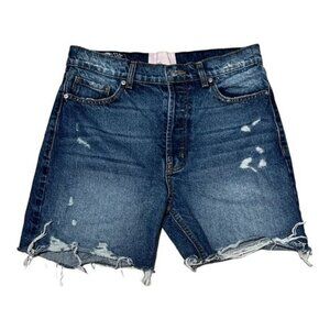 REVICE Blue Distressed Jean Shorts